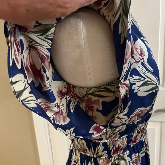Julia Jordan Blue Floral Maxi Dress-Size 4 NWT - Picture 5 of 10